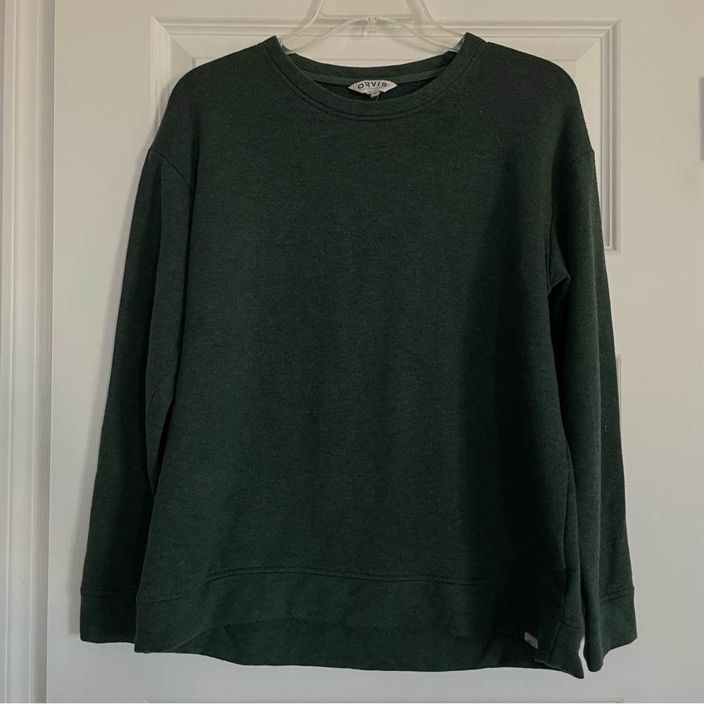 Orvis Women’s Forest Green Soft Pullover Sweatshirt Sweater